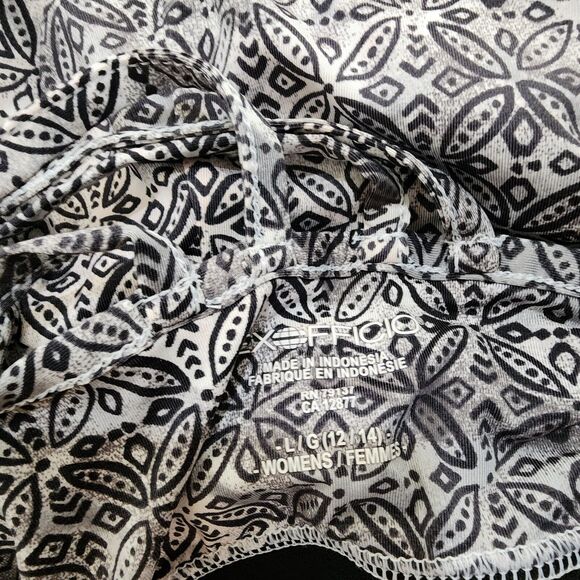 EXOFFICIO WANDERLUX PRINT Tank Dress Shelf Bra Adjustable Strap Zip Pocket Large - Picture 8 of 11